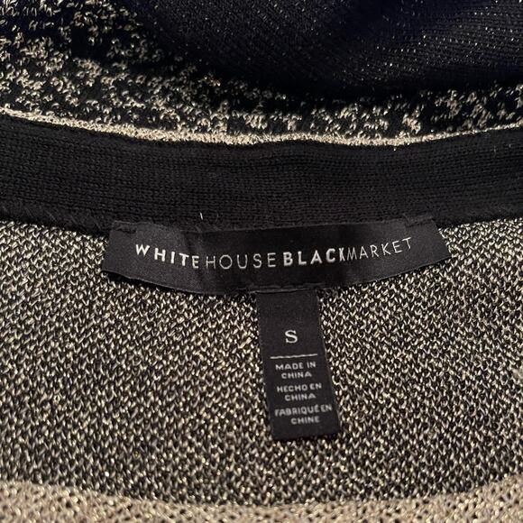 WHBM Black & Gold Metallic Ombre Lurex Pullover Sweater Size Small ✨🖤🥂 - Picture 7 of 12